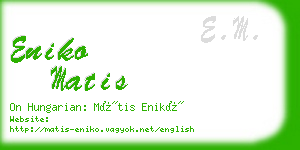 eniko matis business card